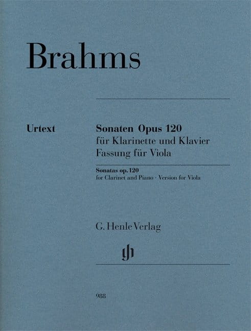Johannes Brahms: Sonatas op. 120 for Clarinet and Piano - Sonaty klarnetowe - nuty na altówkę i fortepian