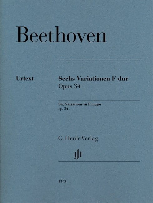 Ludwig van Beethoven: Six Variations in F major op. 34 - 6 wariacji F-dur - nuty na fortepian