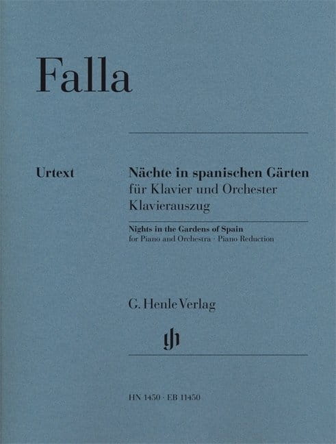 Manuel de Falla: Nights in the Gardens of Spain for Piano and Orchestra - Noce w ogrodach Hiszpanii - nuty na 2 fortepiany