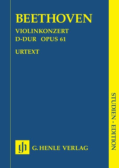 Ludwig van Beethoven: Concerto D major op. 61 for Violin and Orchestra - Koncert skrzypcowy D-dur - partytura studyjna