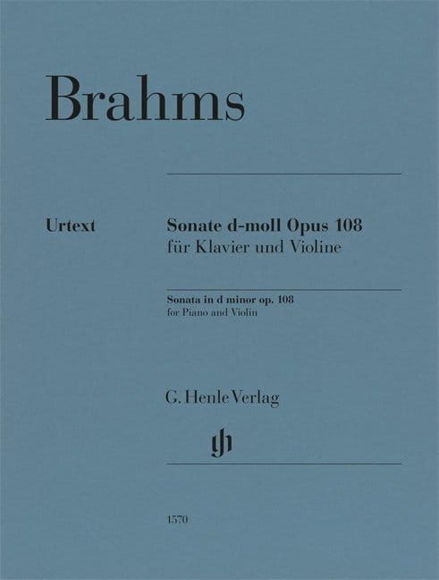 Johannes Brahms: Violin Sonata in d minor op. 108 - sonata skrzypcowa d-moll - nuty skrzypce i fortepian