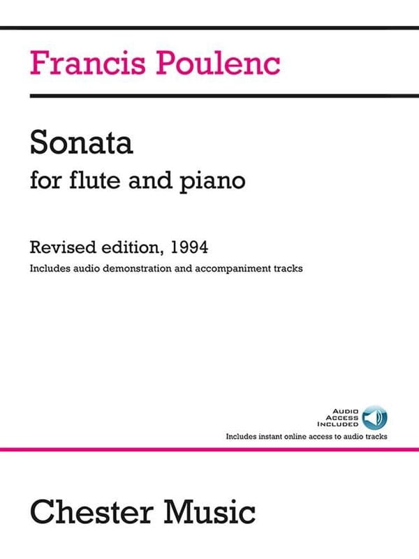Francis Poulenc: Sonata for Flute and Piano (+ audio online) - sonata fletowa op. 164 - nuty na flet poprzeczny i fortepian