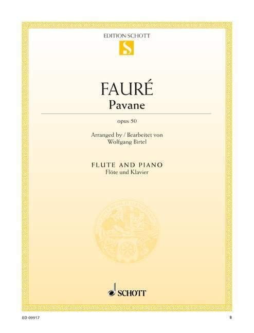 Gabriel Faure: Pavane op. 50 - Pavana - Pawana - nuty na flet poprzeczny i fortepian