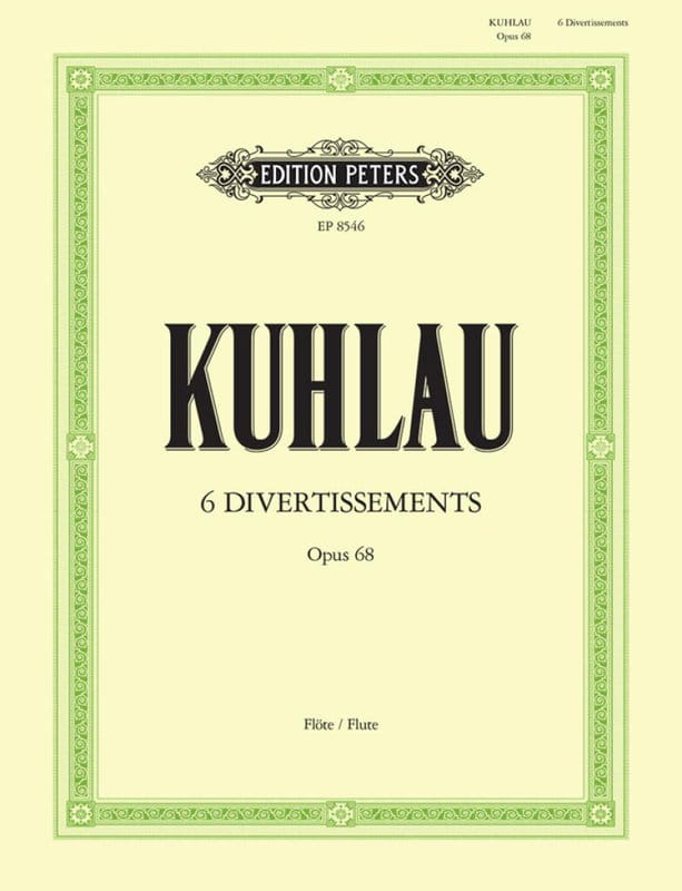Friedrich Kuhlau: 6 Divertissements op. 68 - nuty na flet poprzeczny i fortepian