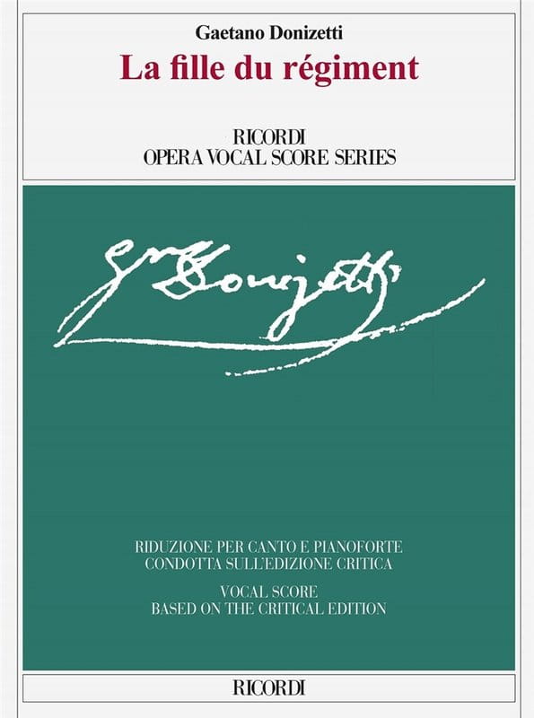 Gaetano Donizetti: La fille du regiment - Córka pułku - opera - nuty na głos, chór i fortepian