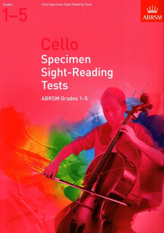 Cello Specimen Sight-Reading Tests, ABRSM Grades 1-5 from 2012 - ćwiczenie czytania nut a vista na wiolonczelę