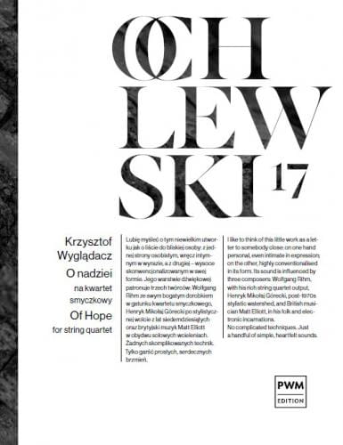 Krzysztof Wyglądacz: O nadziei - nuty na kwartet smyczkowy