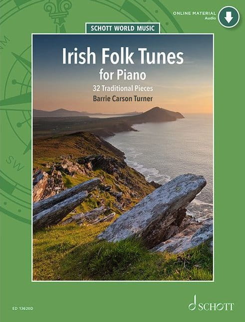 Irish Folk Tunes for Piano - 32 ludowe melodie irlandzkie - Barrie Carson Turner (+ audio online) - nuty na fortepian
