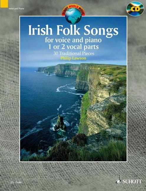 Irish Folk Songs - 30 tradycyjnych pieśni irlandzkich - Philip Lawson (+ płyta CD) - nuty na 1 lub 2 głosy z fortepianem
