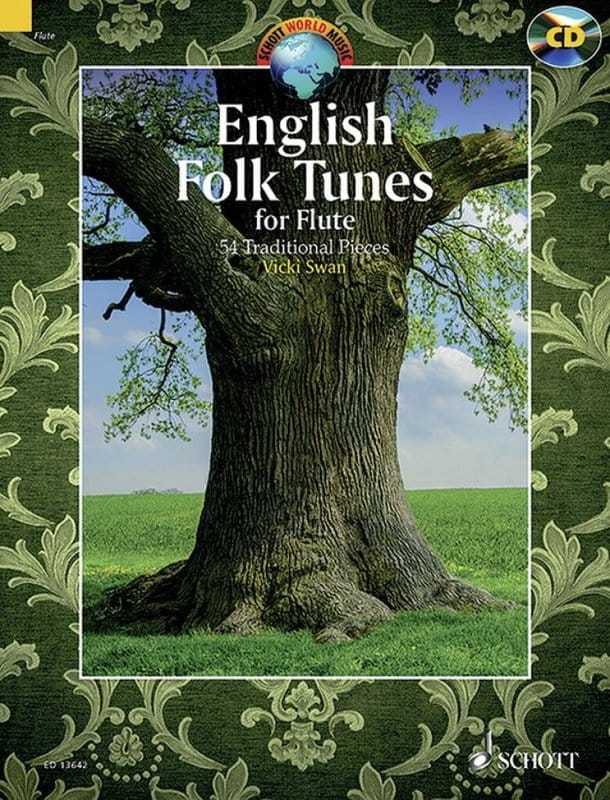 English Folk Tunes for Flute - 54 ludowe melodie angielskie - Vicki Swan (+ płyta CD) - nuty na 1 lub 2 flety poprzeczne
