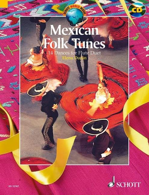 Mexican Folk Tunes - 14 meksykańskich tańców ludowych - Elena Duran (+ płyta CD) - nuty na 2 flety poprzeczne
