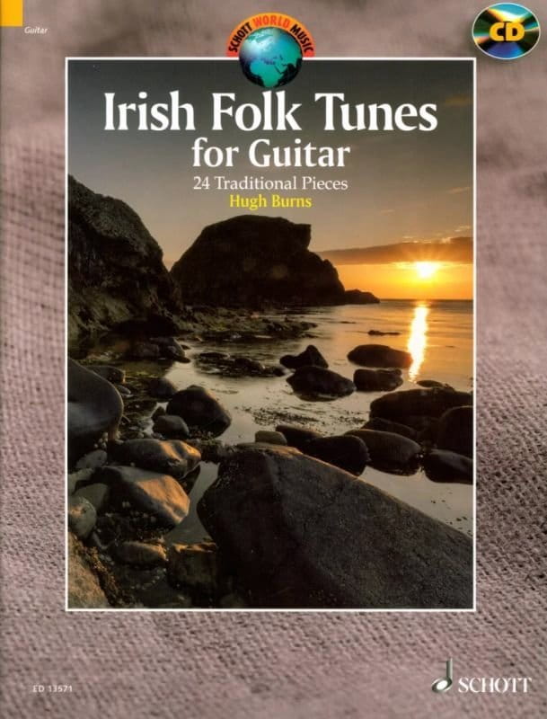 Irish Folk Tunes for Guitar - 26 irlandzkich melodii ludowych - Hugh Burns (+ płyta CD) - nuty na gitarę klasyczną