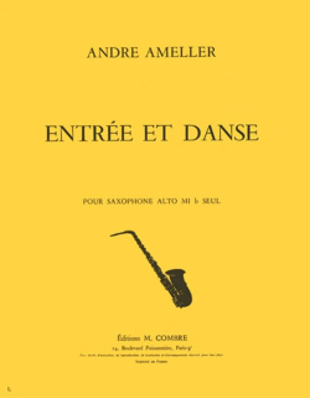Andre Ameller: Entree et danse pour saxophone seul - nuty na saksofon