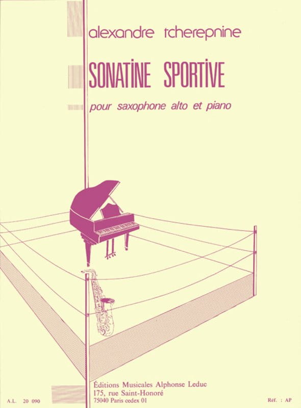 Aleksandr Czeriepnin (Tcherepnine): Sonatine Sportive pour saxophone alto et piano - nuty na saksofon altowy i fortepian