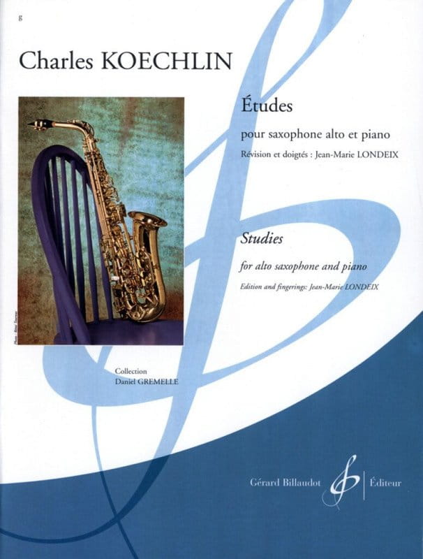 Charles Koechlin: Etudes pour saxophone alto et piano - Jean-Marie Londeix - Etiudy - nuty na saksofon altowy i fortepian