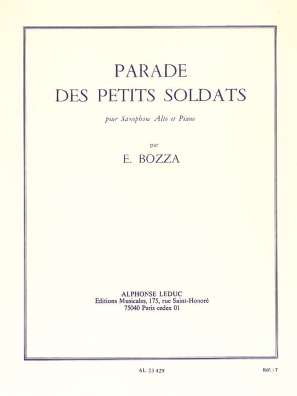Eugene Bozza: Parade des Petits Soldats pour saxophone alto et piano - nuty na saksofon altowy i fortepian
