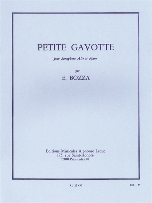Eugene Bozza: Petite Gavotte pour saxophone alto et piano - nuty na saksofon altowy i fortepian