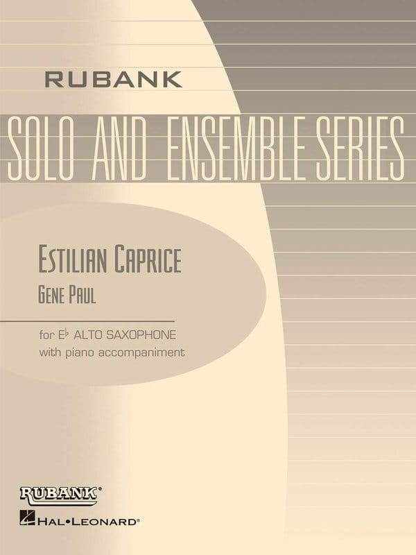Gene Paul: Estilian Caprice for alto saxophone and piano - nuty na saksofon altowy i fortepian