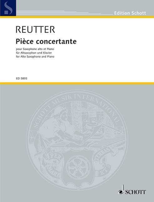 Hermann Reutter: Piece Concertante - nuty na saksofon altowy i fortepian
