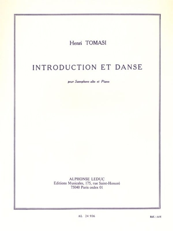 Henri Tomasi: Introduction et Danse - nuty na saksofon altowy i fortepian