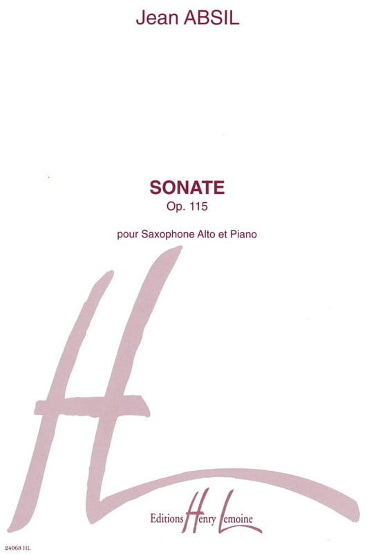 Jean Absil: Sonate op. 115 - nuty na saksofon altowy i fortepian