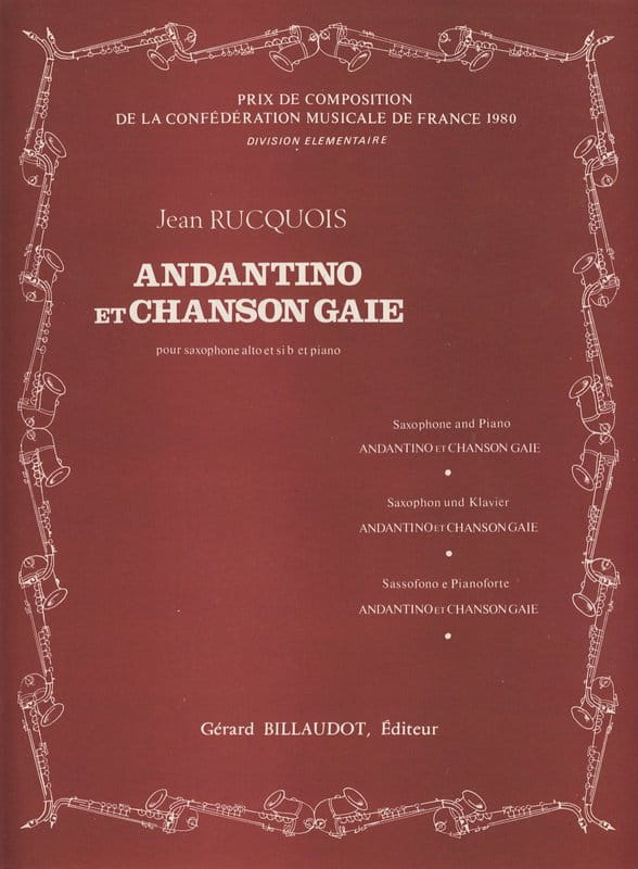 Jean Rucquois: Andantino et Chanson Gaie - nuty na saksofon altowy i fortepian