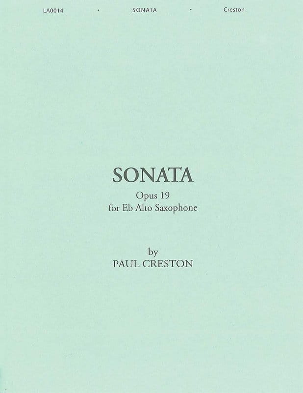 Paul Creston: Sonata op. 19 for Alto Saxophone and Piano - nuty na saksofon altowy i fortepian
