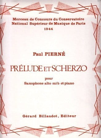 Paul Pierne: Prelude et Scherzo - nuty na saksofon altowy i fortepian