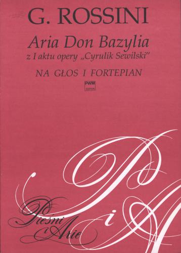 Gioachino Rossini: Aria Don Bazylia z I aktu opery Cyrulik sewilski - nuty na głos z fortepianem
