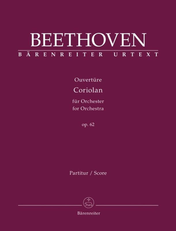 Ludwig van Beethoven: Overture Coriolan for Orchestra op. 62 - uwertura koncertowa - partytura