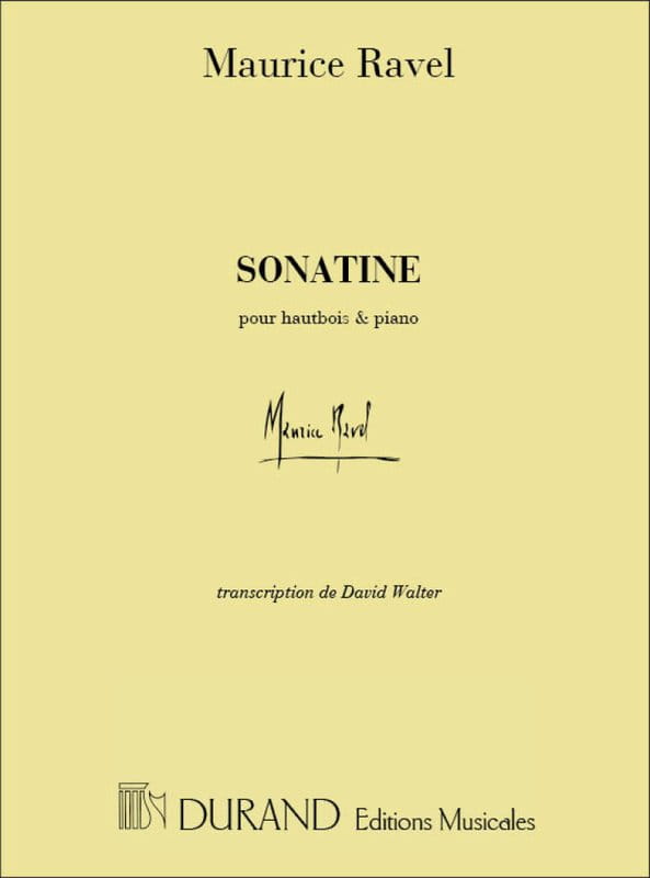 Maurice Ravel: Sonatine pour hautbois & piano - David Walter - nuty na obój i fortepian