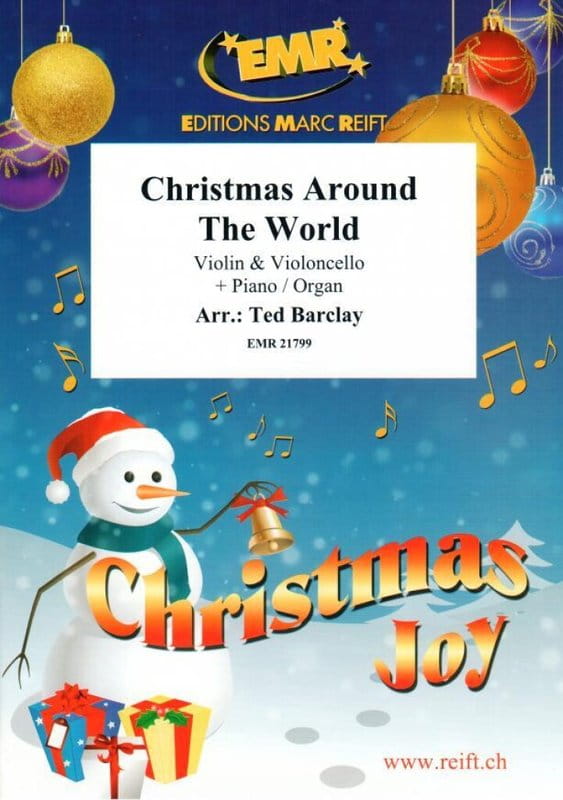 Christmas Around The World for Violin & Violoncello and Piano or Organ - 32 kolędy z całego świata - nuty na skrzypce i wiolonczelę z fortepianem