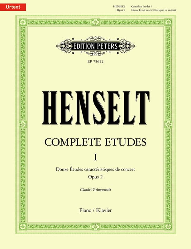 Adolph von Henselt: Complete Etudes 1 - etiudy op. 2 - Daniel Grimwood - nuty na fortepian