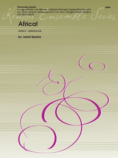 Jared Spears: Africa! for Percussion Sextet - nuty na zespół perkusyjny