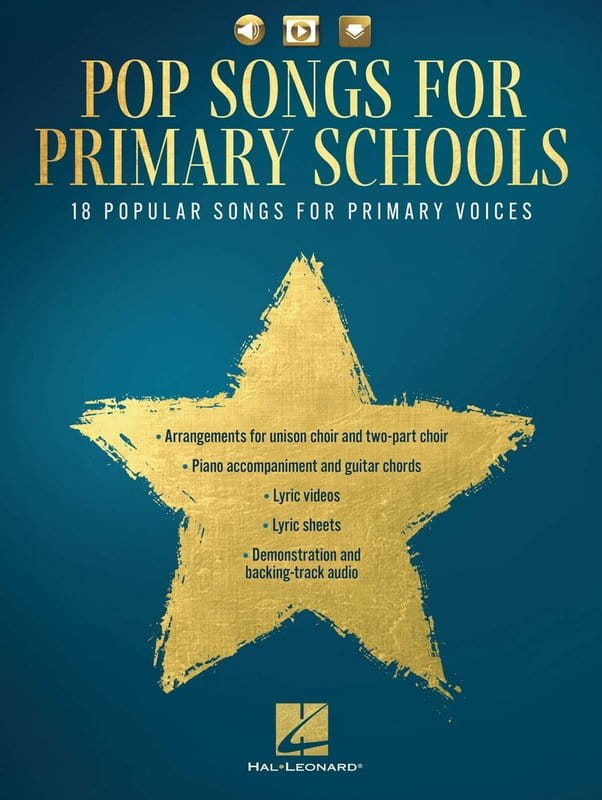 Pop Songs for Primary Schools (+ audio i video online) - 10 popularnych piosenek - nuty na zespoły wokalne, chóry szkolne