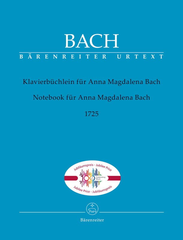 Jan Sebastian Bach: Notebook for Anna Magdalena Bach - Notatnik Anny Magdaleny Bach - nuty na fortepian