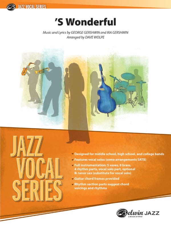 Jazz Vocal Series: George Gershwin - 'S Wonderful (Score & Parts) - Dave Wolpe - nuty na głos i zespół jazzowy