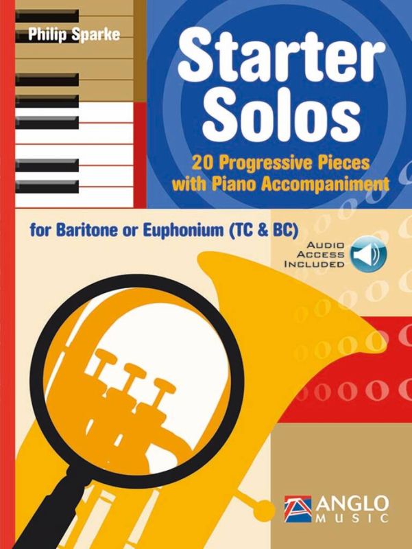 Philip Sparke - Starter Solos for Baritone or Euphonium BC & TC - 20 Progressive pieces with Piano Accompaniment (+ audio online) - nuty na baryton lu
