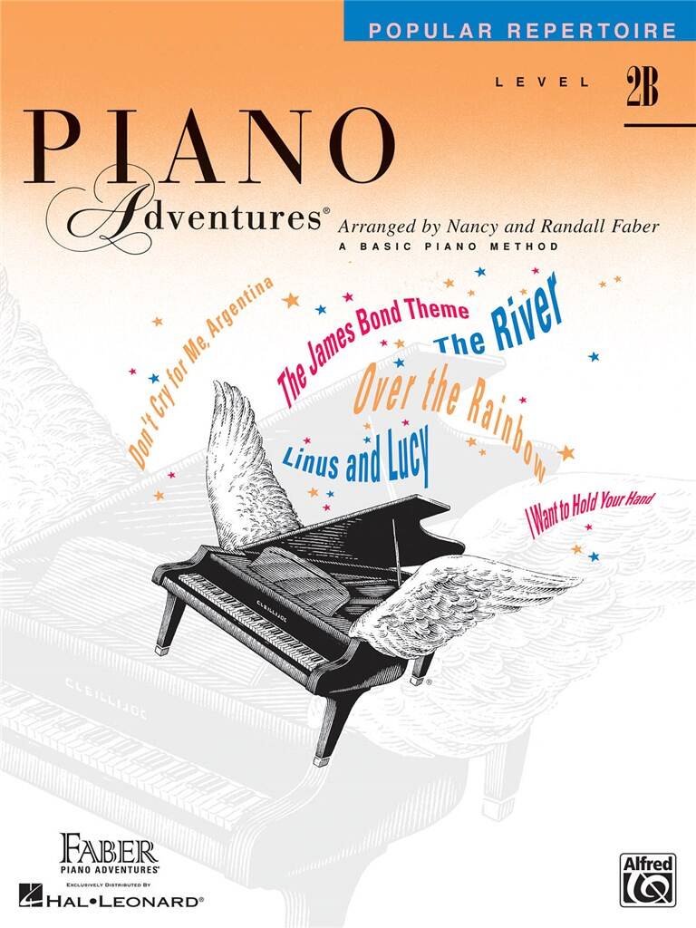 Basic Piano Adventures Level 2B Popular Repertoire - szkoła gry na pianinie - popularne utwory fortepianowe