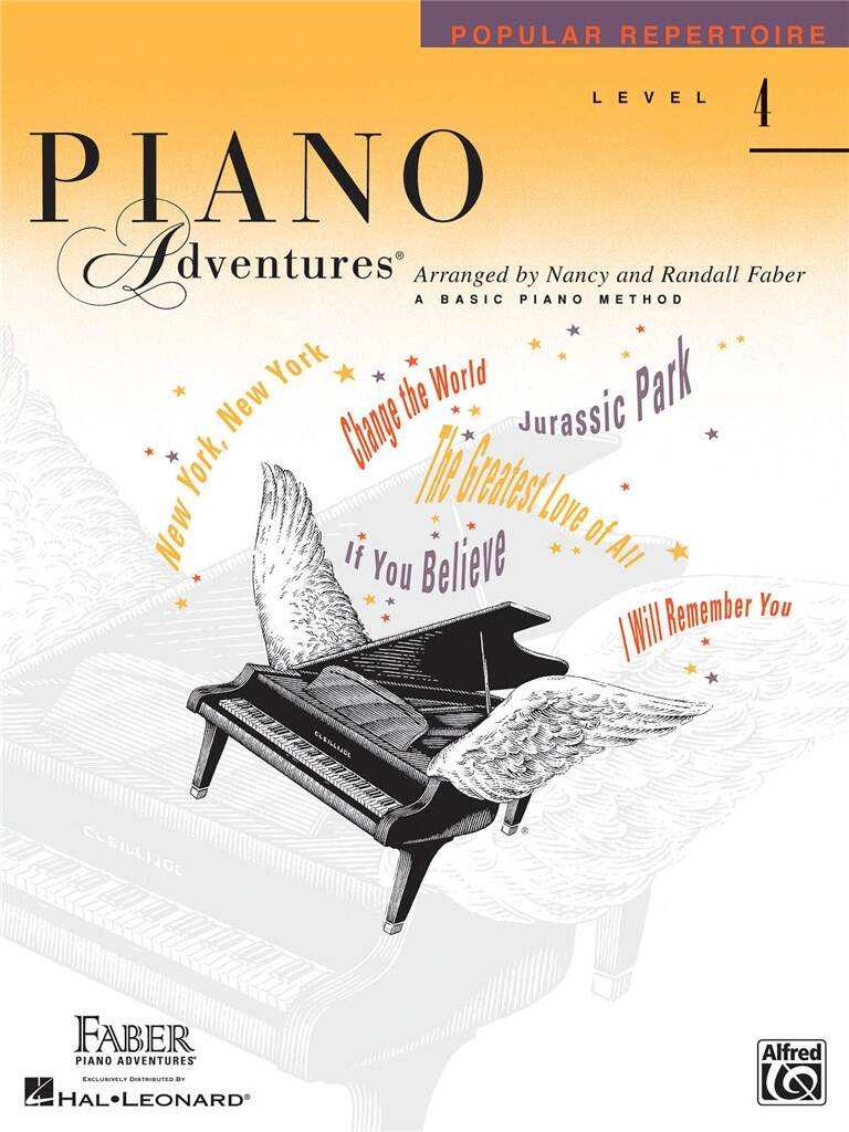 Basic Piano Adventures Level 4 Popular Repertoire - szkoła gry na pianinie - popularne utwory fortepianowe