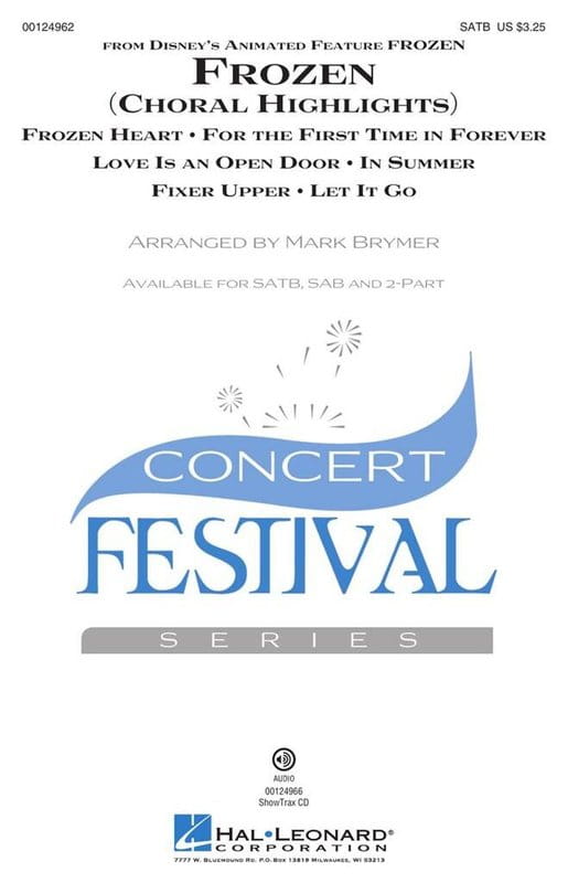 Frozen (Choral Highlights) for SATB Choir - Mark Brymer - Kraina lodu - nuty na chór mieszany z fortepianem
