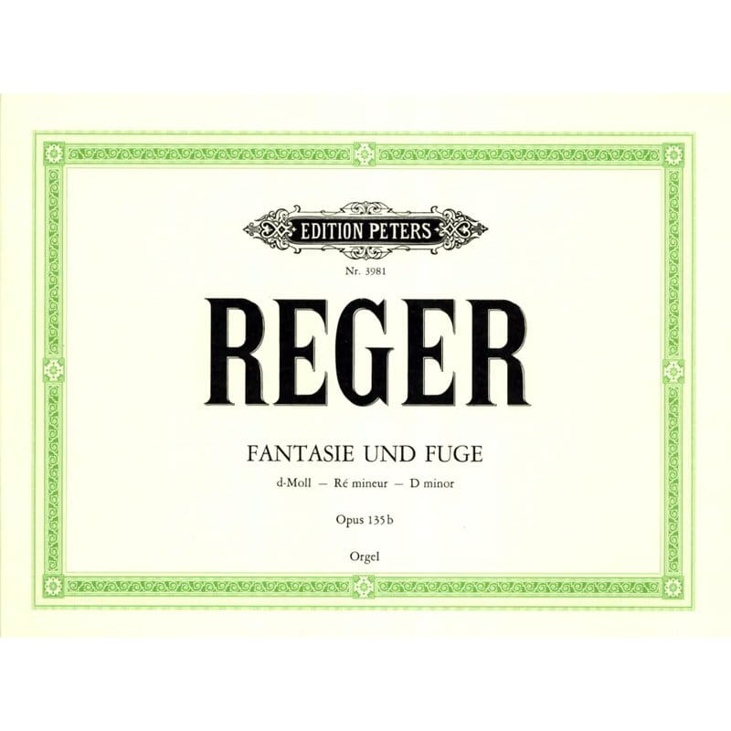 Max Reger: Fantasie und Fuge d-moll op. 135b - Fantazja i fuga - nuty na organy