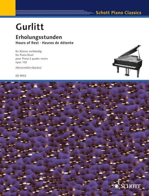 Cornelius Gurlitt: Erholungsstunden - Hours of Rest - Czas odpoczynku op. 102 - 26 utworów we wszystkich tonacjach durowych i molowych - nuty na forte
