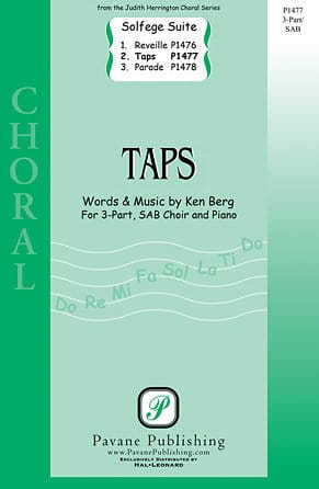Ken Berg: Taps from Solfege Suite #4 Military for 3-Part or SAB Choir and Piano - nuty na chór jednorodny lub SAB z fortepianem
