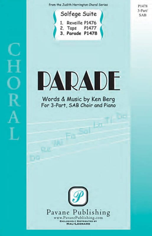 Ken Berg: Parade from Solfege Suite #4 Military for 3-Part or SAB Choir and Piano - nuty na chór jednorodny lub SAB z fortepianem