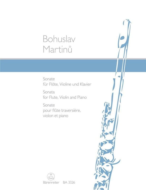Bohuslav Martinu: Sonate fur Flote, Violine und Klavier - Sonata - nuty na flet poprzeczny, skrzypce i fortepian