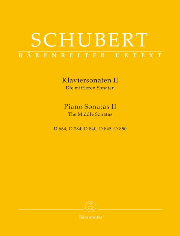 Franz Schubert: Piano Sonatas II - Die mittleren sonaten - sonaty fortepianowe tom 2 - nuty na fortepian