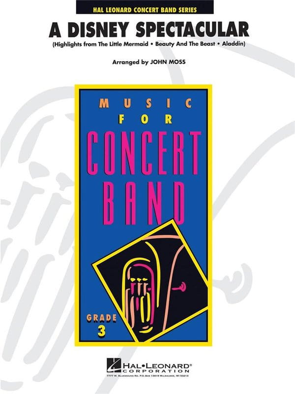 Music for Concert Band: A Disney Spectacular (Score & Parts) - John Moss - nuty na młodzieżową orkiestrę dętą
