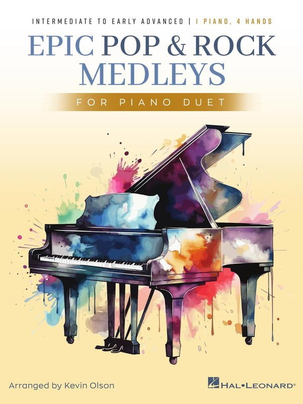 Epic Pop and Rock Medleys for Piano Duet - Kevin Olson - piosenki popowe i rockowe hity - nuty na fortepian na cztery ręce
