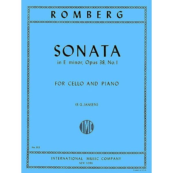 Bernhard Romberg: Sonata e-moll op. 38 no. 1 - nuty na wiolonczelę i fortepian